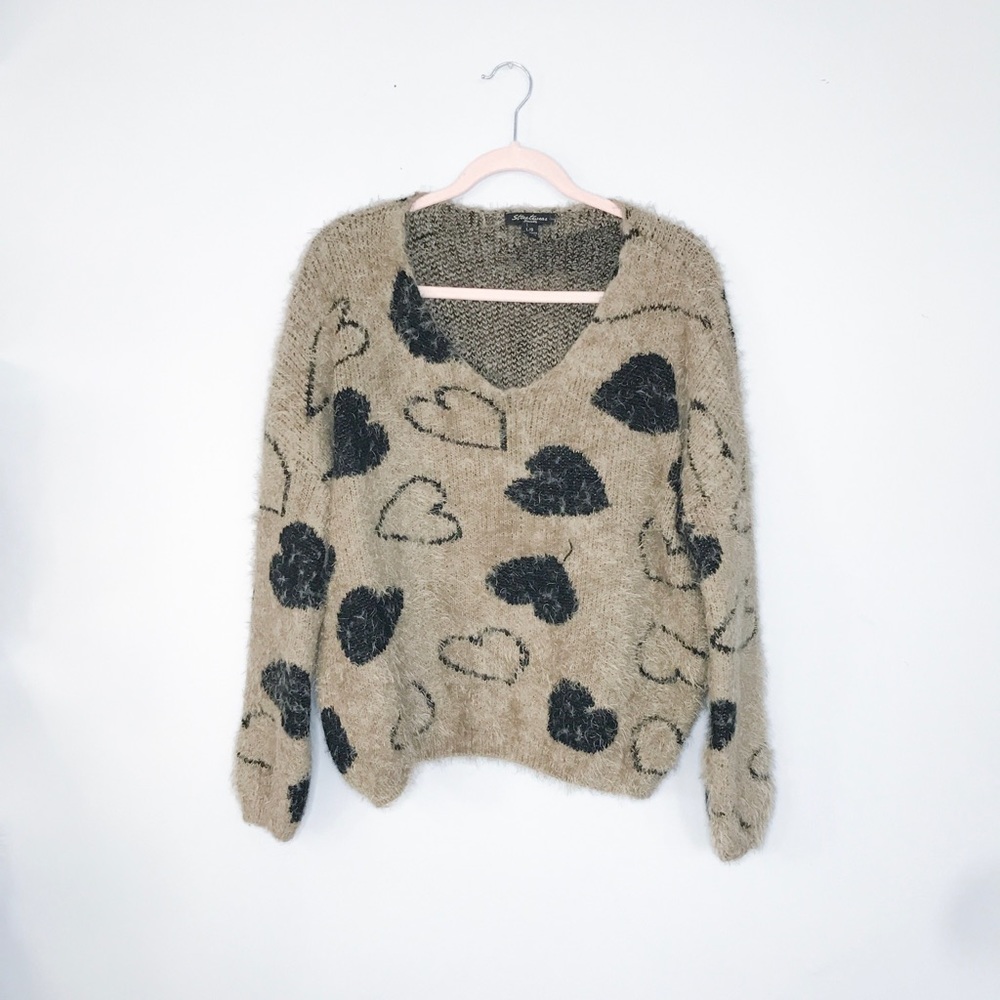 Ardene Hearts Fuzzy Sweater